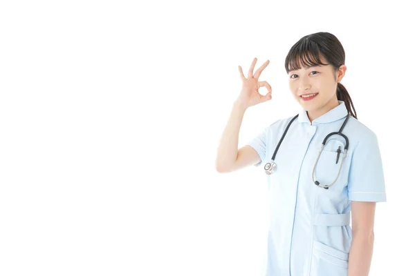 Junge Krankenschwester Trägt Krankenschwestern Kleidung — Stockfoto