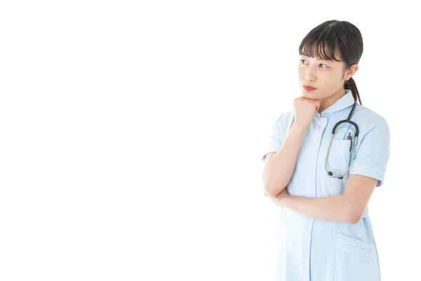 Νεαρή Νοσοκόμα Που Φοράει Ρούχα Νοσοκόμων — Φωτογραφία Αρχείου