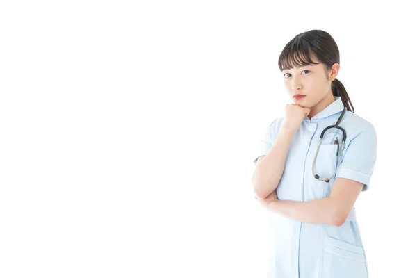 Jonge Verpleegster Draagt Verpleegsterskleding — Stockfoto