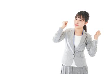 Cesur ve genç bir kariyer kadını.