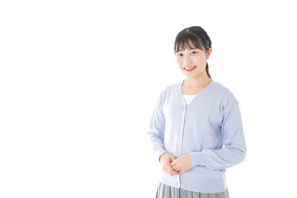 Retrato Sorrindo Jovem Mulher Asiática — Fotografia de Stock