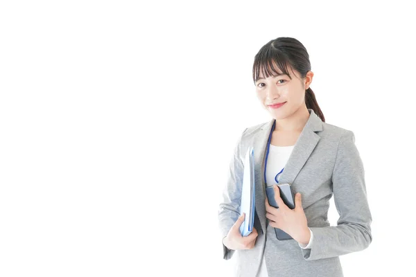 Young Business Woman Working Office — Stock Photo, Image