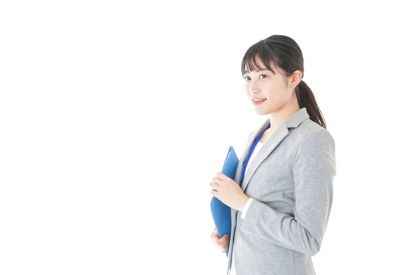 Young Business Woman Working Office — Stock Photo, Image