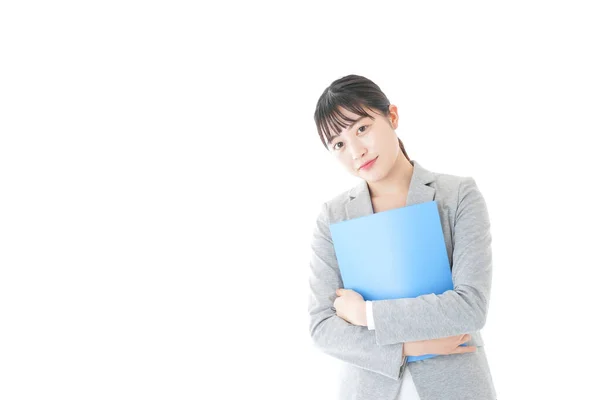 Young Business Woman Working Office — Stock Photo, Image