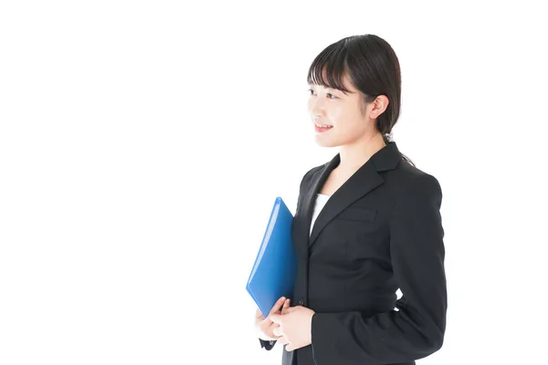 Portrait Asian Businesswoman Isolated White Background — Stock Photo, Image