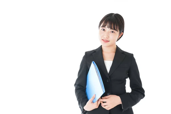 Businesswoman Smiling Wearing Suit — Stock Photo, Image