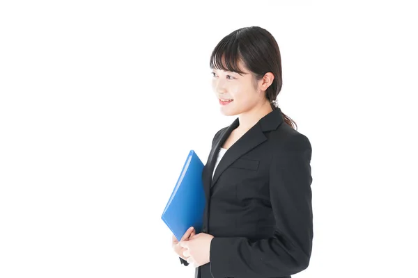 Portrait Asian Businesswoman Isolated White Background — Stock Photo, Image