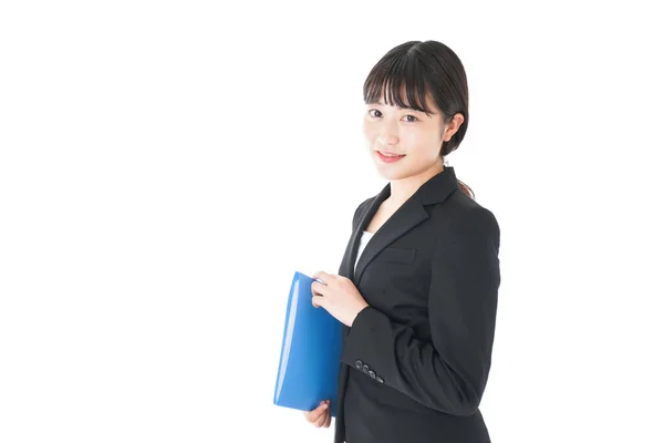 Businesswoman Smiling Wearing Suit — Stock Photo, Image