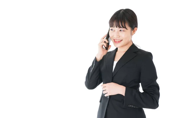 Portrait Asian Businesswoman Isolated White — Stock Photo, Image