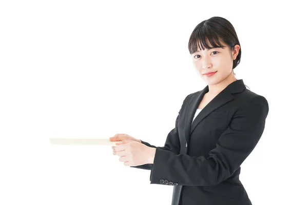 Portrait Asian Businesswoman Isolated White — Stock Photo, Image