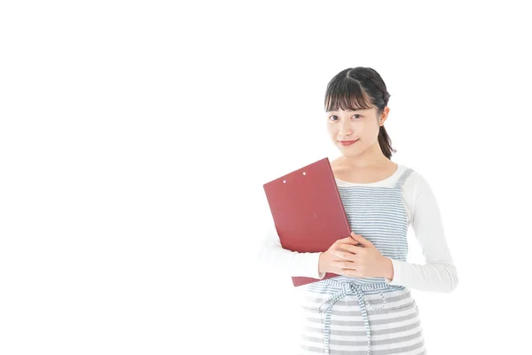 Young Cafe Staff Guiding Seat — Stock Photo, Image