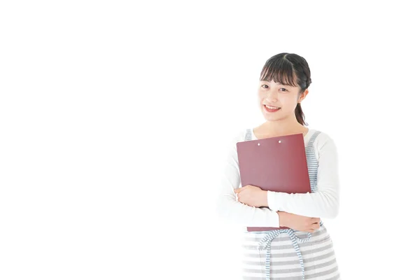 Young Cafe Staff Guiding Seat — Stock Photo, Image