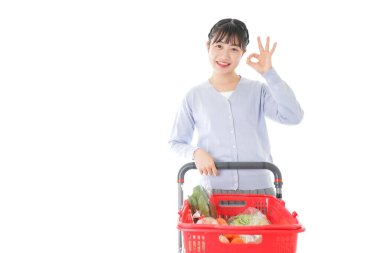 Genç kadın alışveriş imajı