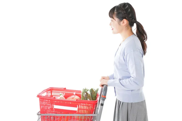 Mujer Joven Comprando Imagen — Foto de Stock