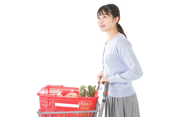 Image Der Jungen Frau Beim Einkaufen — Stockfoto