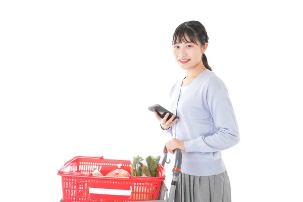 Mujer Joven Comprando Imagen —  Fotos de Stock