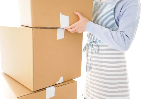 Mujer Joven Limpia Casa — Foto de Stock