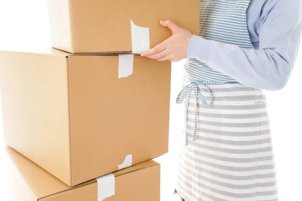 Mujer Joven Limpia Casa — Foto de Stock