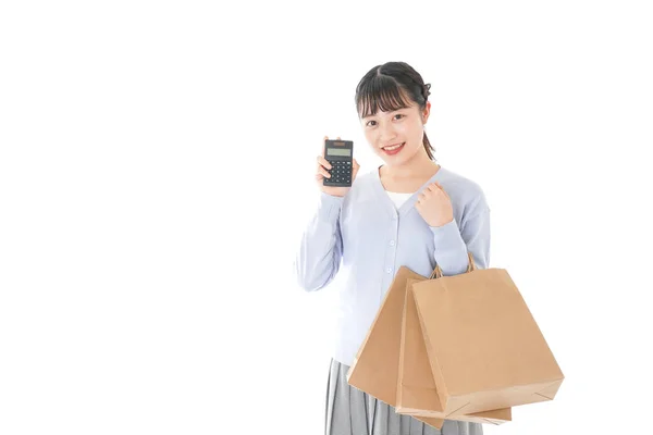 Mujer Joven Disfrutando Compras —  Fotos de Stock