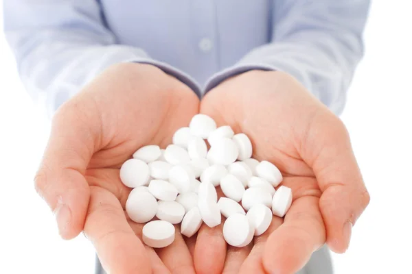 Mujeres Jóvenes Que Toman Una Gran Cantidad Pastillas — Foto de Stock