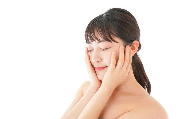 Young woman having a beauty care