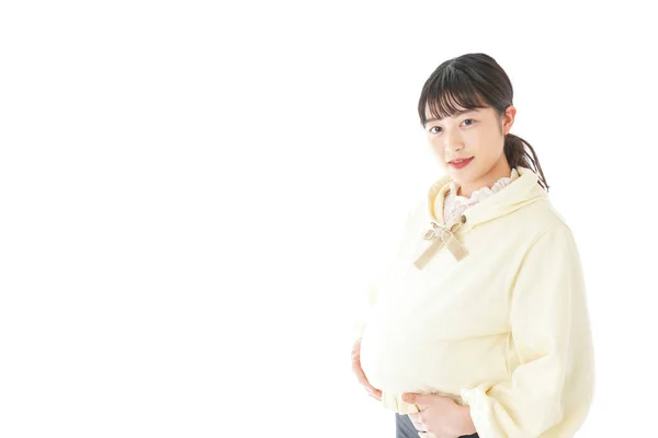 평상복 차림의 임산부 — 스톡 사진