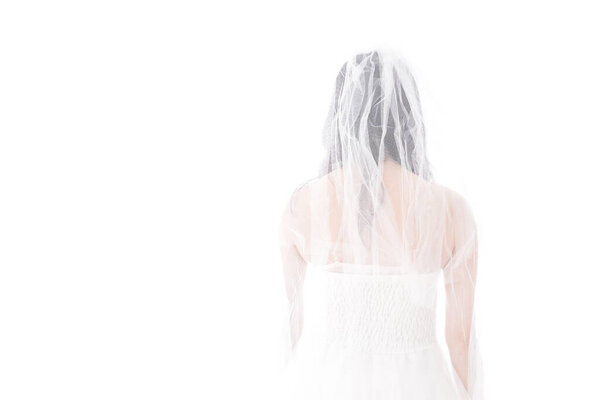 Bride portrait, Young woman bride portrait with smile