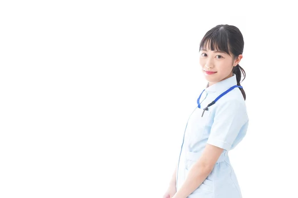 Retrato Joven Enfermera Sonriente Uniforme —  Fotos de Stock