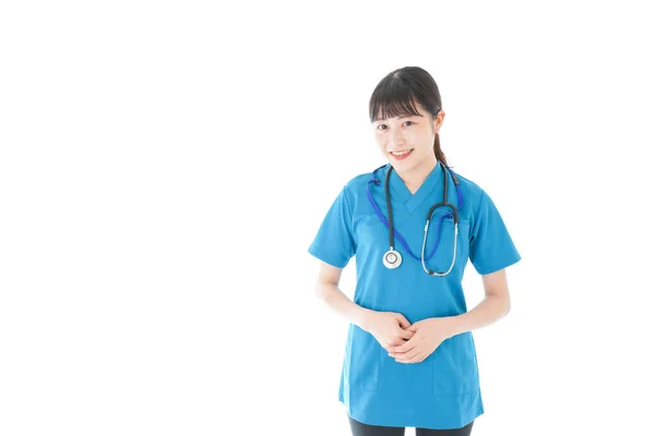 Ung Sjuksköterska Sjuksköterskekläder — Stockfoto