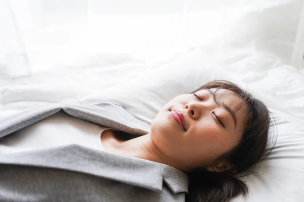 Young Business Woman Taking Nap Work — Stock Photo, Image