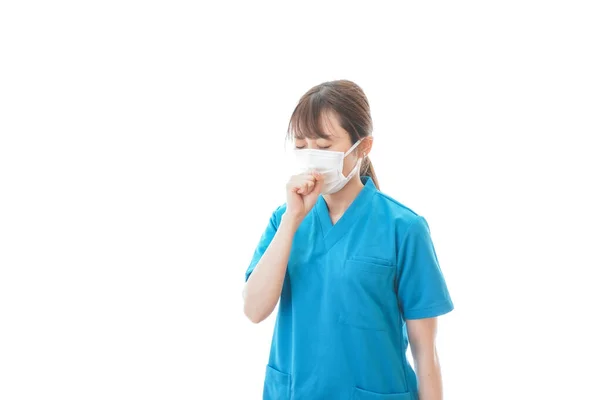Medical Worker Wearing Face Mask Coronavirus Quarantine — Stock Photo, Image