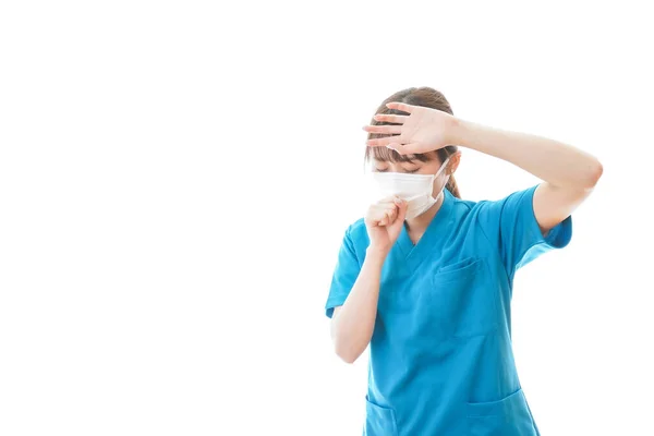 Trabajador Médico Usando Mascarilla Coronavirus Cuarentena —  Fotos de Stock