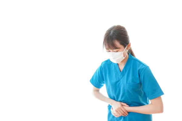 Pekerja Medis Memakai Masker Wajah Coronavirus Karantina — Stok Foto