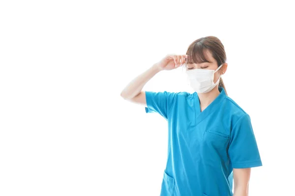 Medische Werker Met Gezichtsmasker Coronavirus Quarantaine — Stockfoto