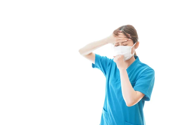 Medical Worker Wearing Face Mask Coronavirus Quarantine — Stock Photo, Image