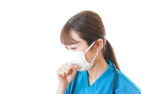 Medical Worker Wearing Face Mask Coronavirus Quarantine — Stock Photo, Image