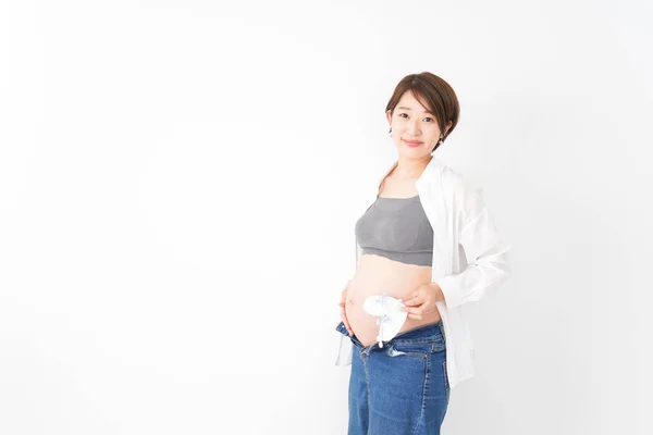 若い妊婦の肖像画 — ストック写真