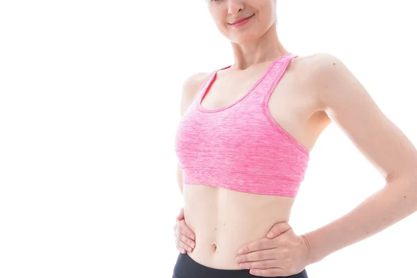 Jovem Mulher Vestindo Roupas Esportivas — Fotografia de Stock