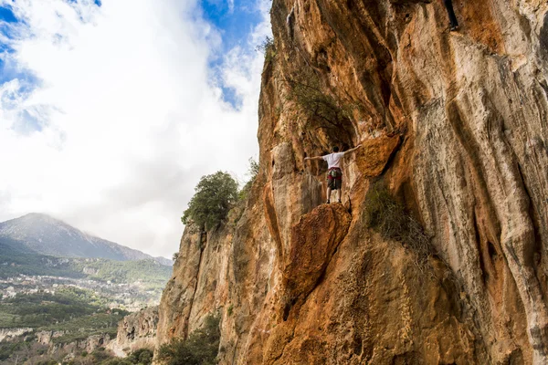 Rockclimbing em Antalya Mountains — Fotografia de Stock