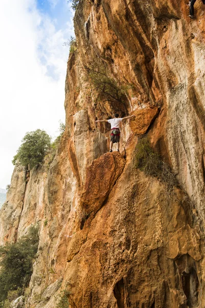 Rockclimbing em Antalya Mountains — Fotografia de Stock