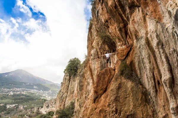 Rockclimbing em Antalya Mountains — Fotografia de Stock