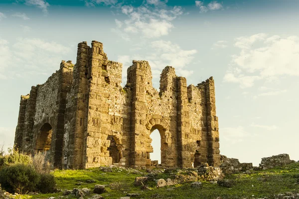 Aspendos ซากปรักหักพัง, ตุรกี — ภาพถ่ายสต็อก