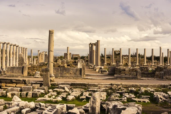 Columns of Agora in Archaic Perge. — Stock Photo, Image