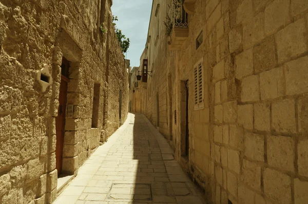 Straßen der Zitadelle in rabat, gozo — Stockfoto