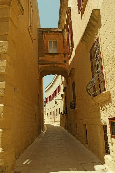 Straßen der Zitadelle in rabat, gozo — Stockfoto