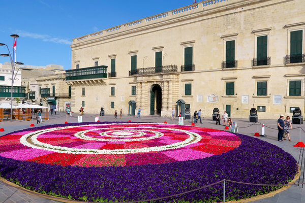 Valletta, Malta - June 5th 2015: Saint George Square 