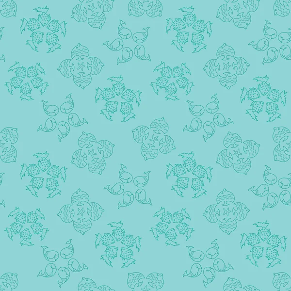 Vector aqua green seamless pattern background