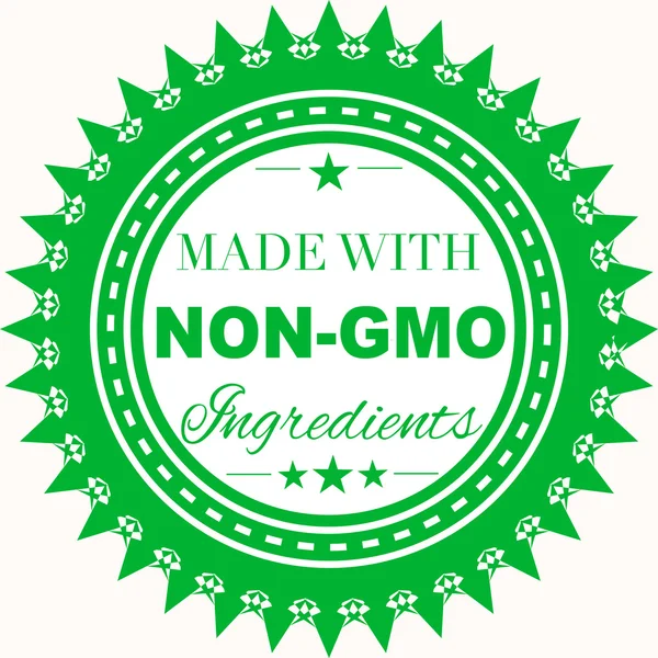 Fabriqué avec des ingrédients non-gmo timbre — Image vectorielle