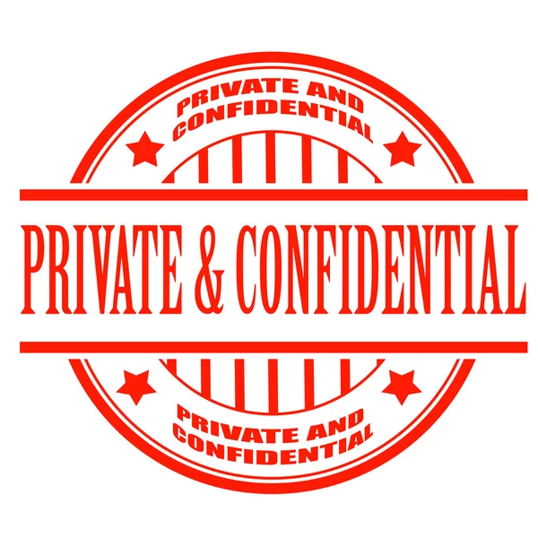 Sello privado y confidencial — Vector de stock