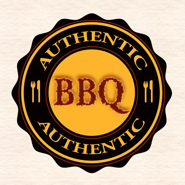 Bbq authentic stamp — Stock Vector